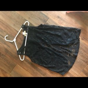 Black lace tank